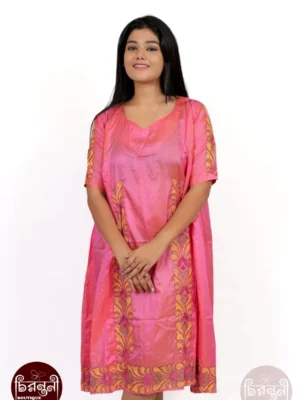 Hand embroidery dress on Bishnupuri katan kurti