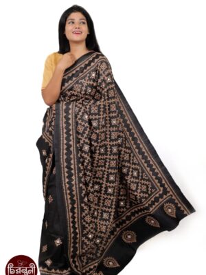 Gujrati stiched saree on bishnupuri katan