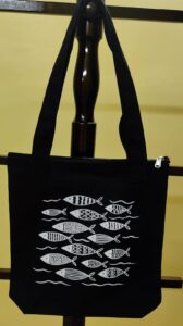 Canvas Tote bag - Hand Painted