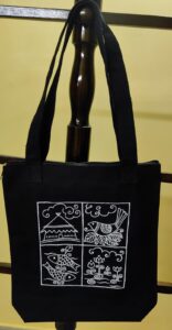 Canvas Tote bag - Hand Painted