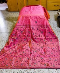 Kashmiri work over Bishnupuri katan