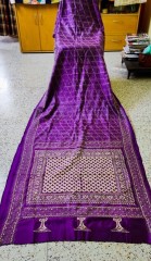 Katha stich work over Bangalore Silk