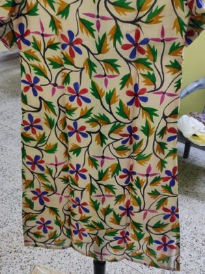 Tussar Silk Kurti — Multicolour Floral Print