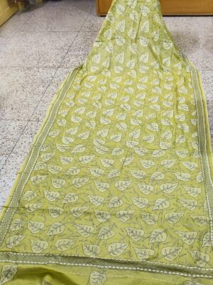 Katha stitch work on Half Tassure Saree