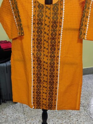 Pure Cotton Kurti — Tribal-Print Front Panel