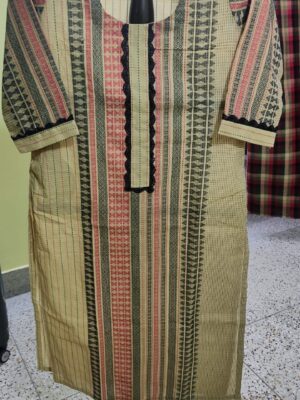 Pure Cotton Kurti — Woven Stripe Design