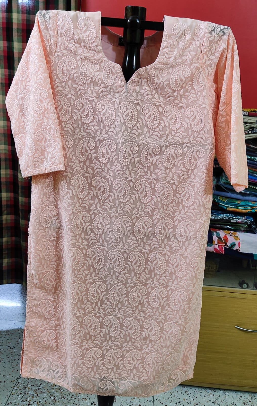 Chikankari Kurti — Organza