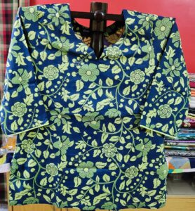 Pure Cotton Short Kurti — Floral Print