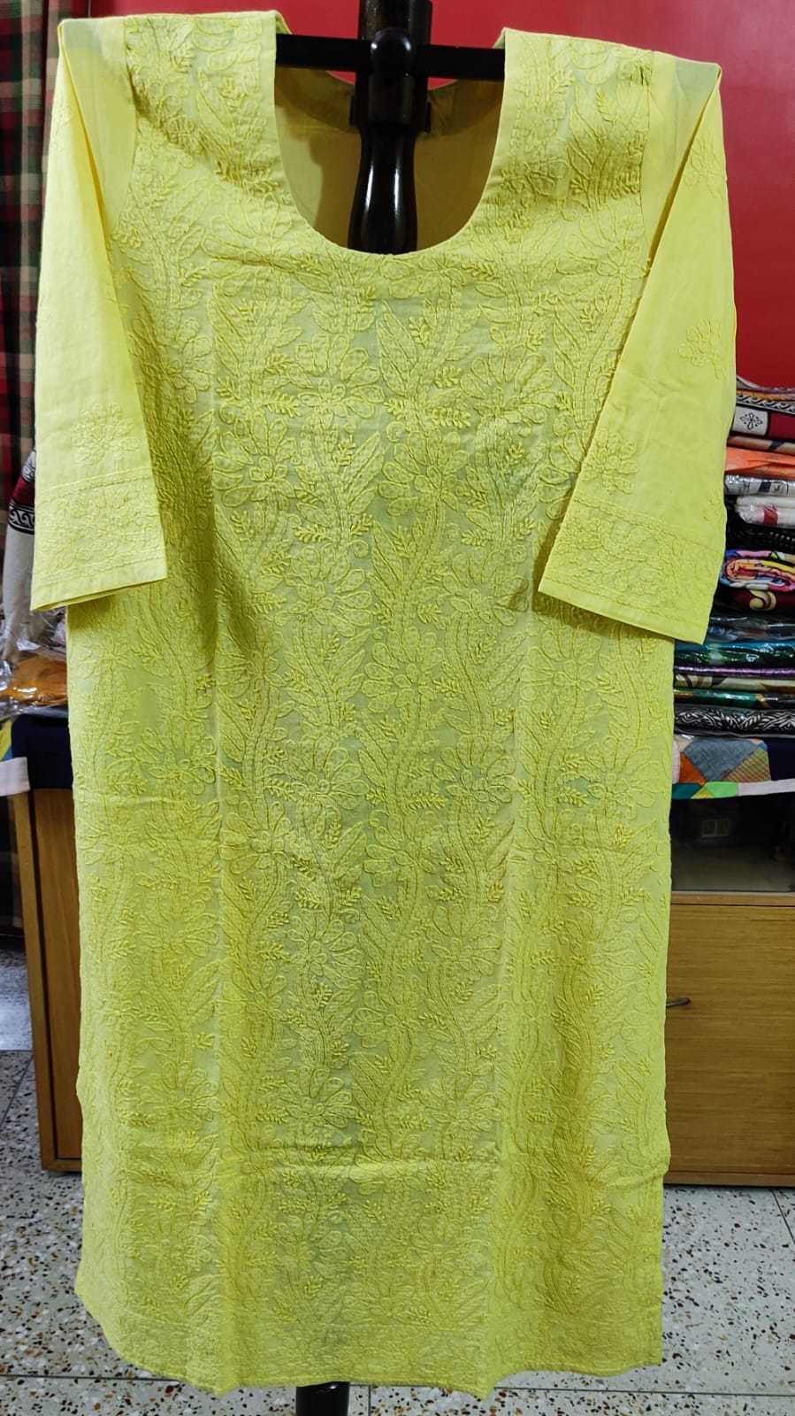 Pure Cotton Chikankari Kurti